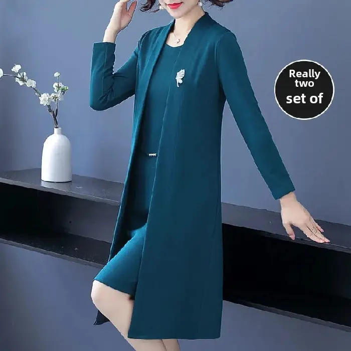 Women Tracer Coat Suit Red 40yo Elegant New Style - Image 9