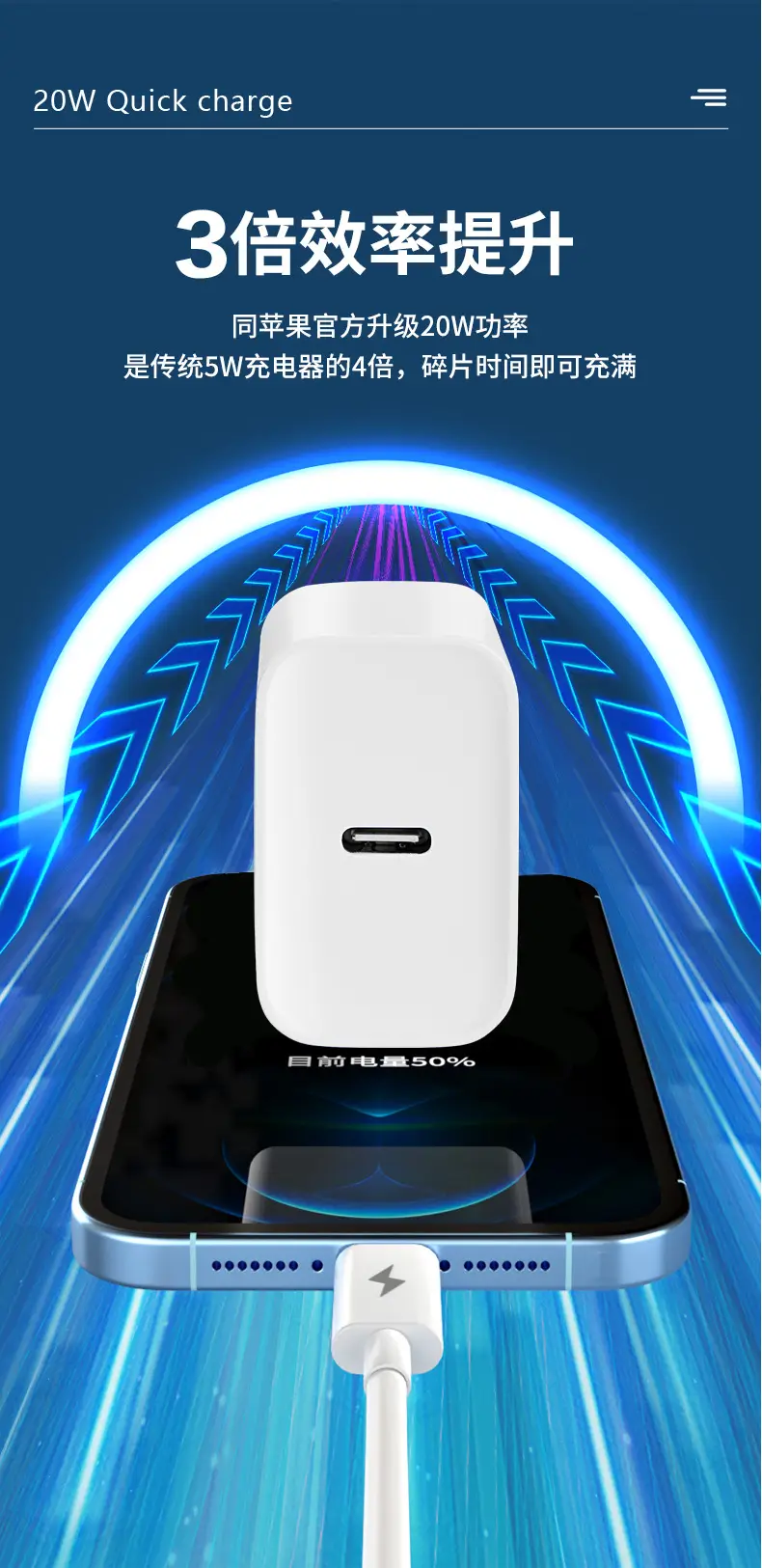 20W Chinese Mobile Charger for Apple iPhone 14 Series — feature 4
