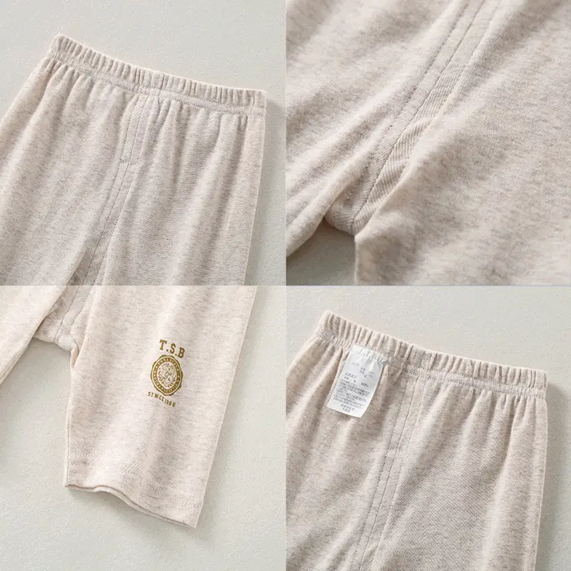 2-Piece Boys Summer Cotton Shorts Set Gray & White - Image 5