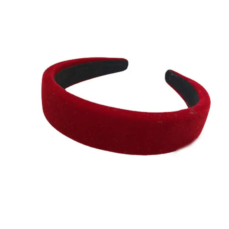 Red Velvet Velvet Headband for Women, Autumn Winter, French Style - Image 7