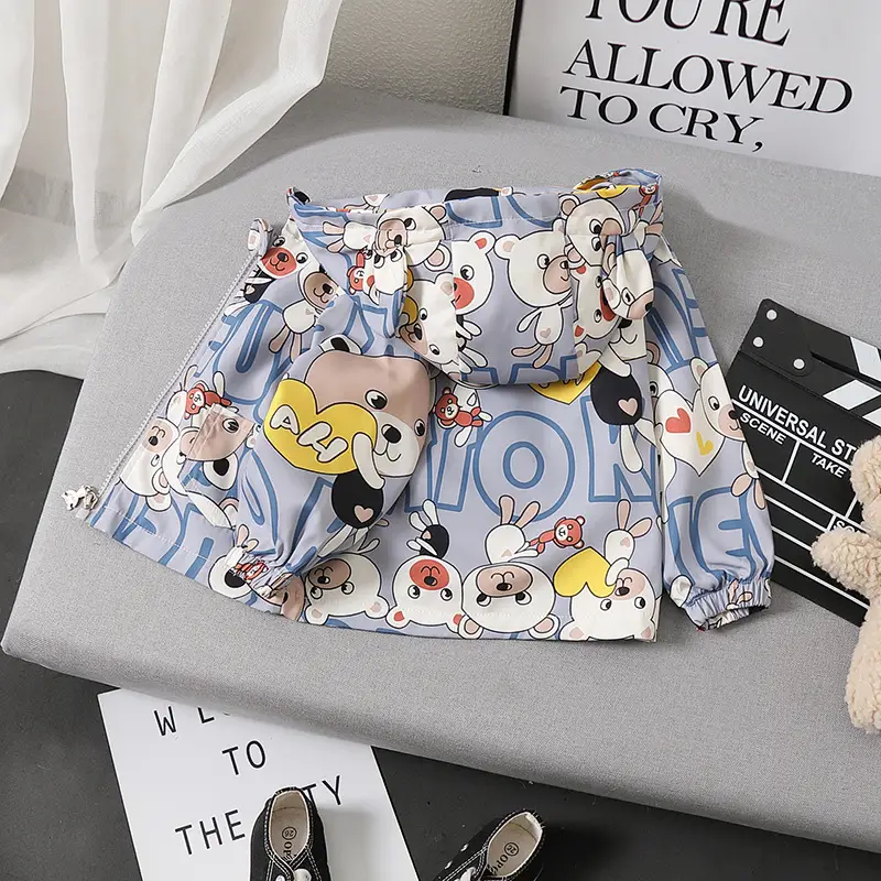 Children's Cartoon Hooded Jacket Yellow Spring Autumn 2025 - Image 4