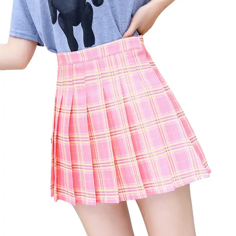 Women Plaid Pleated Skirt High Waist Spring Summer 2025 - Image 16