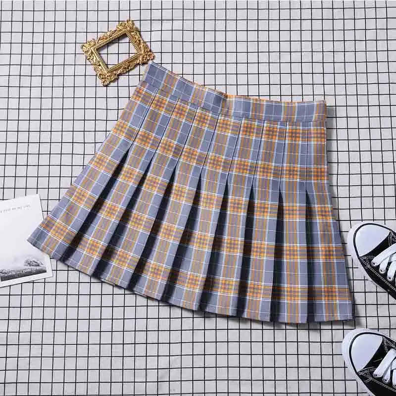 Women Plaid Pleated Skirt High Waist Spring Summer 2025 - Image 3