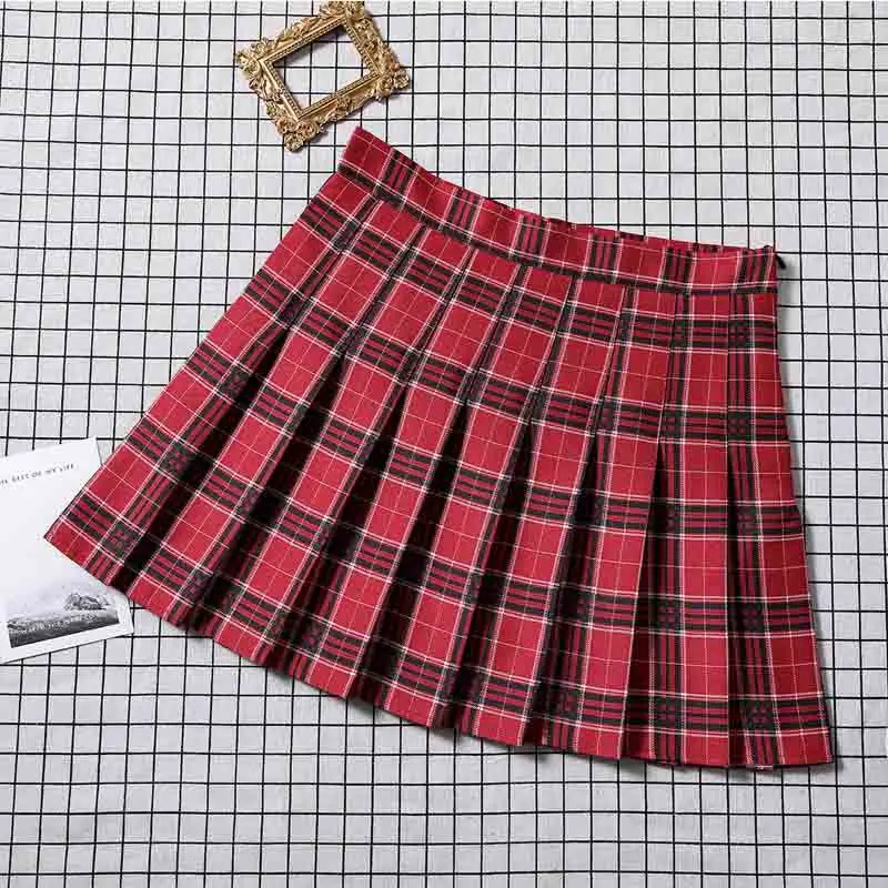 Women Plaid Pleated Skirt High Waist Spring Summer 2025 - Image 6