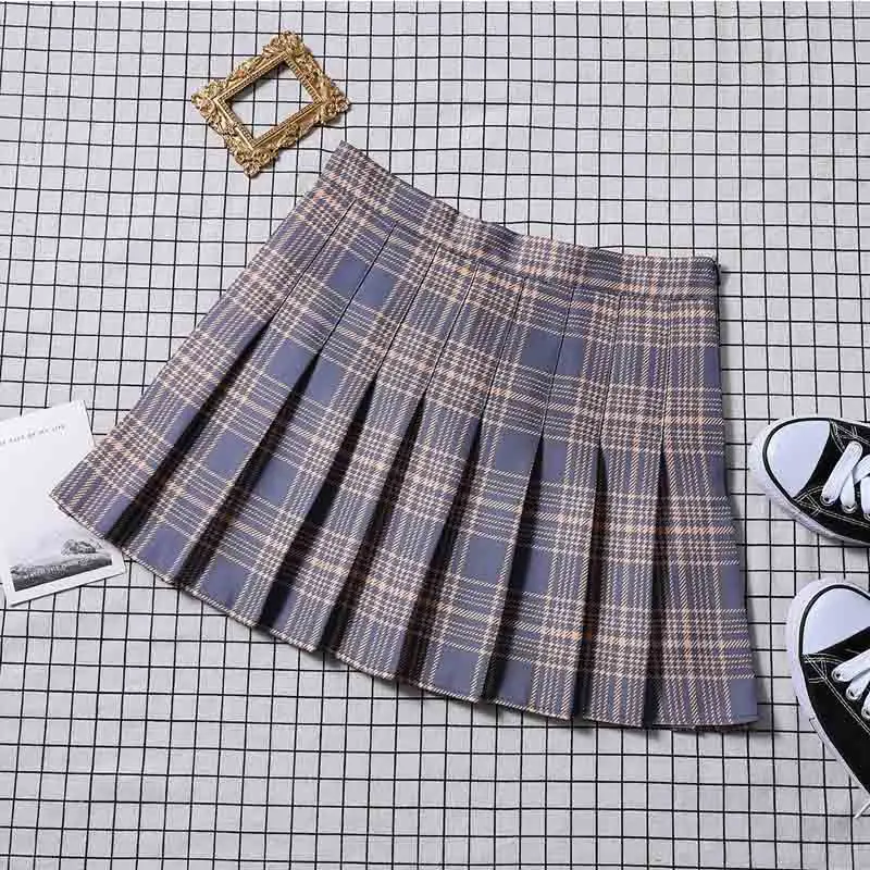 Women Plaid Pleated Skirt High Waist Spring Summer 2025 - Image 7