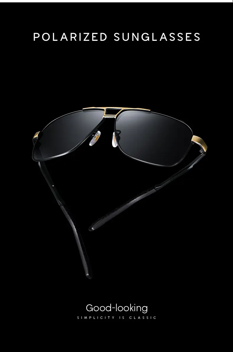 Men Polarized UV400 Sunglasses Black — feature 4