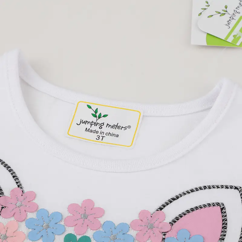 2024 Kids Cotton Printed Skirt Dress White - Image 3