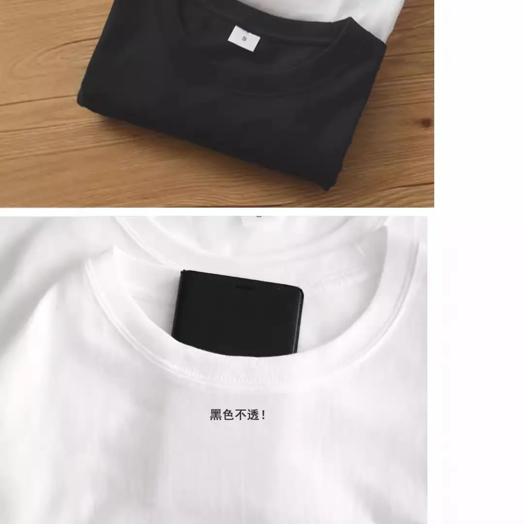 Men's 210g Cotton Crewneck T-Shirt Solid Blue - Image 31