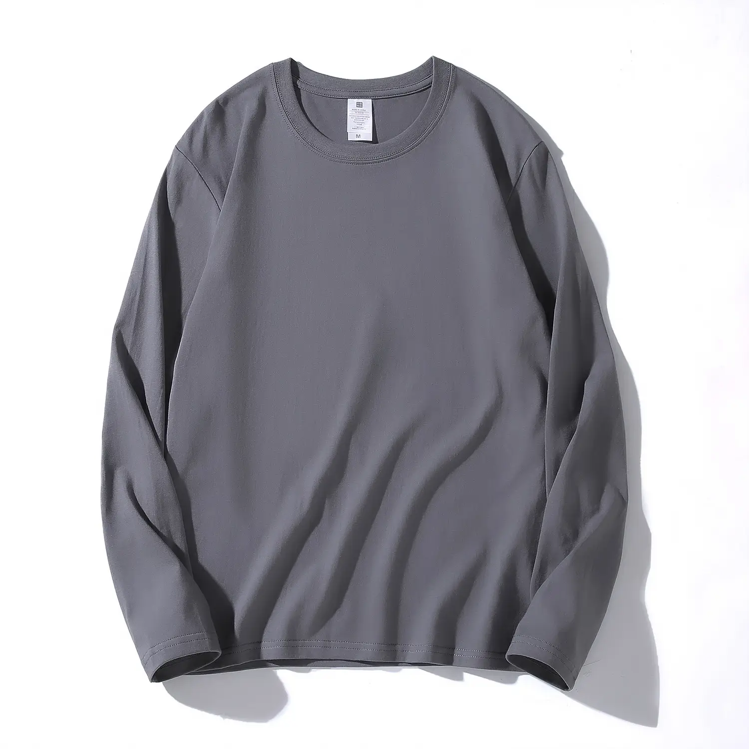 Men's 210g Cotton Crewneck T-Shirt Solid Blue - Image 10