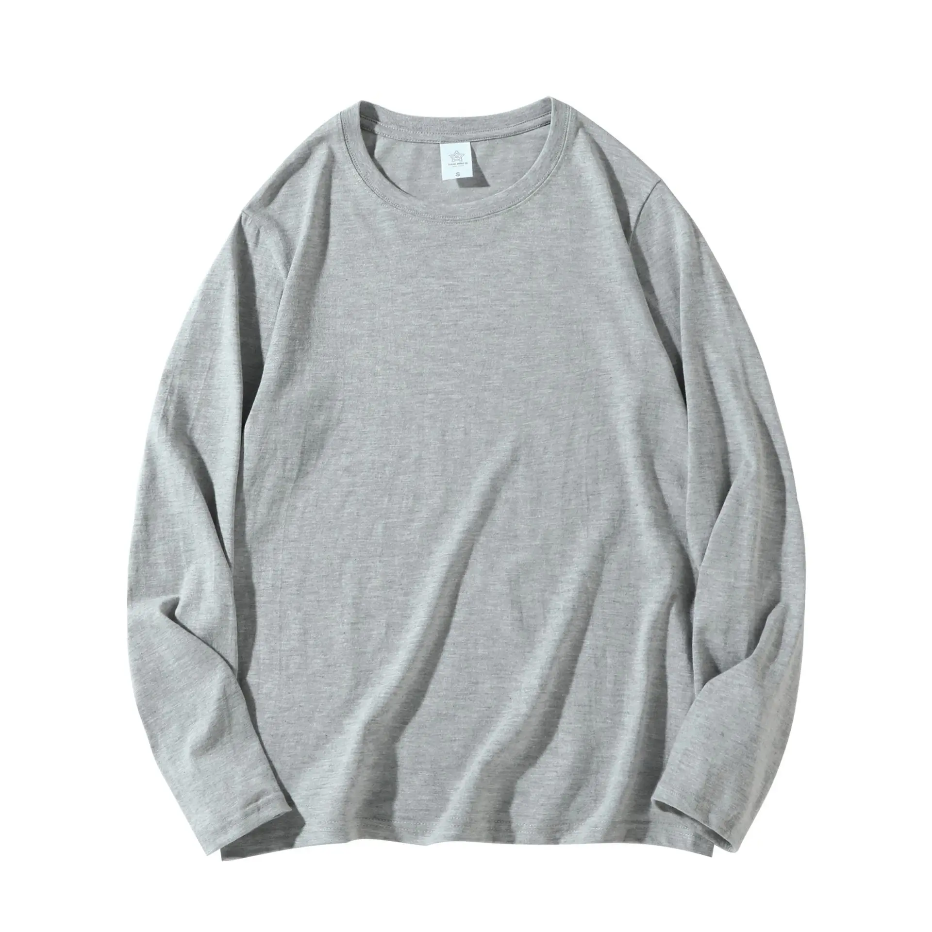 Men's 210g Cotton Crewneck T-Shirt Solid Blue - Image 21