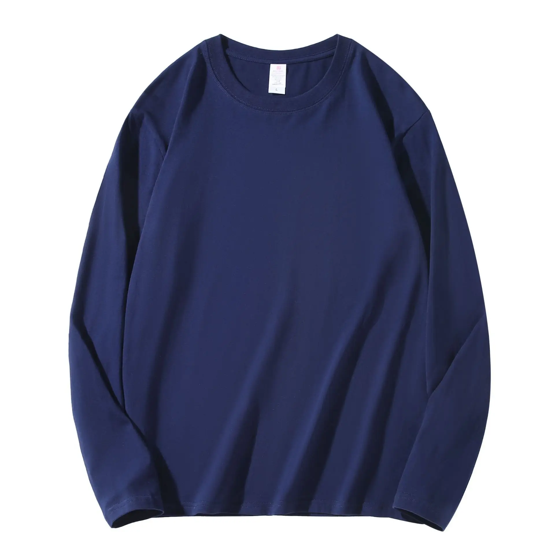 Men's 210g Cotton Crewneck T-Shirt Solid Blue - Image 8