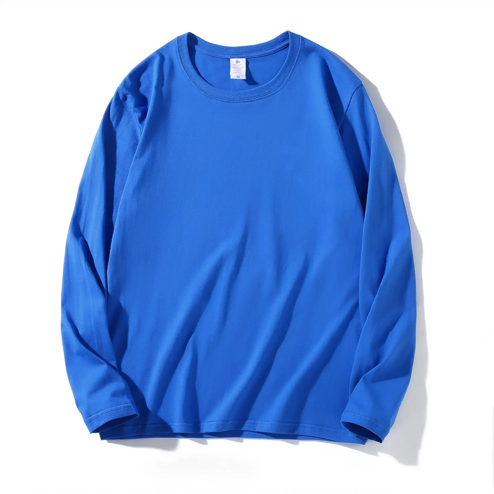 Men's 210g Cotton Crewneck T-Shirt Solid Blue - Image 9