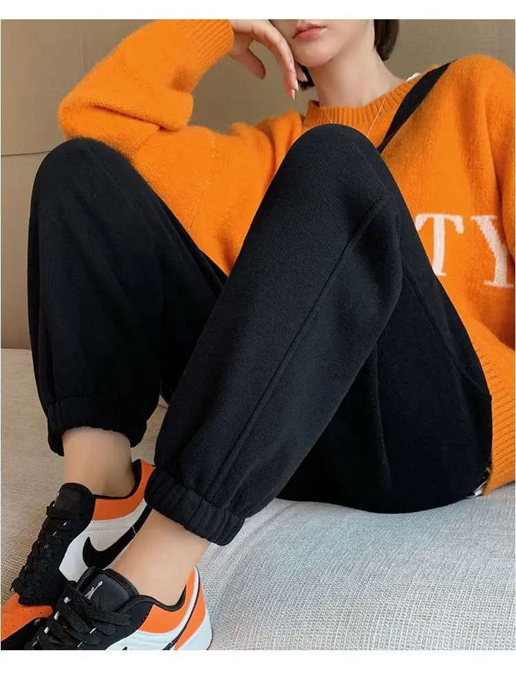 Fleece Lined Women's Sweatpants 2025 Winter New Ins — feature 9