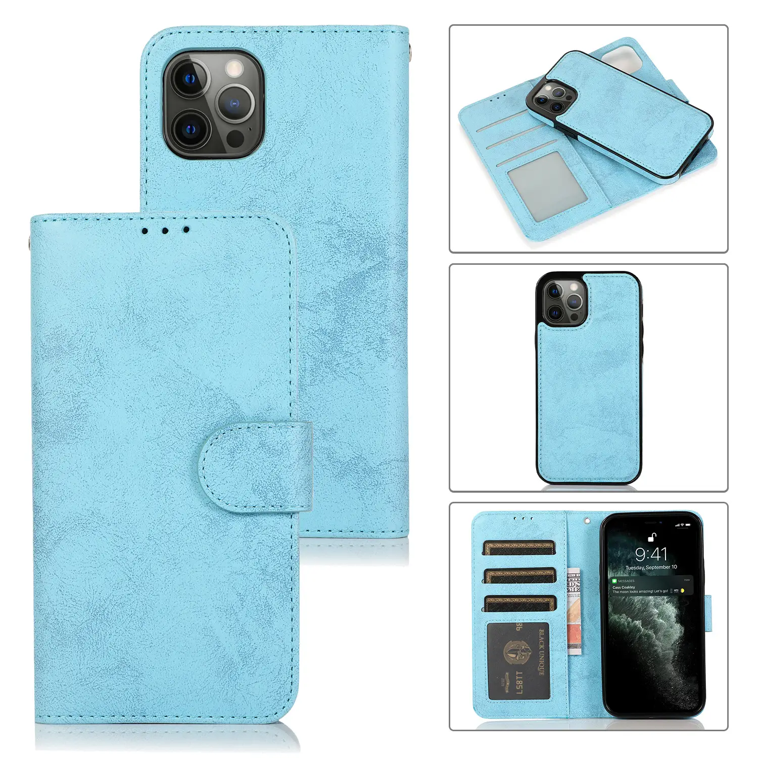 Pink Leather 2-In-1 Mobile Phone Case for iPhone 14 - Image 10