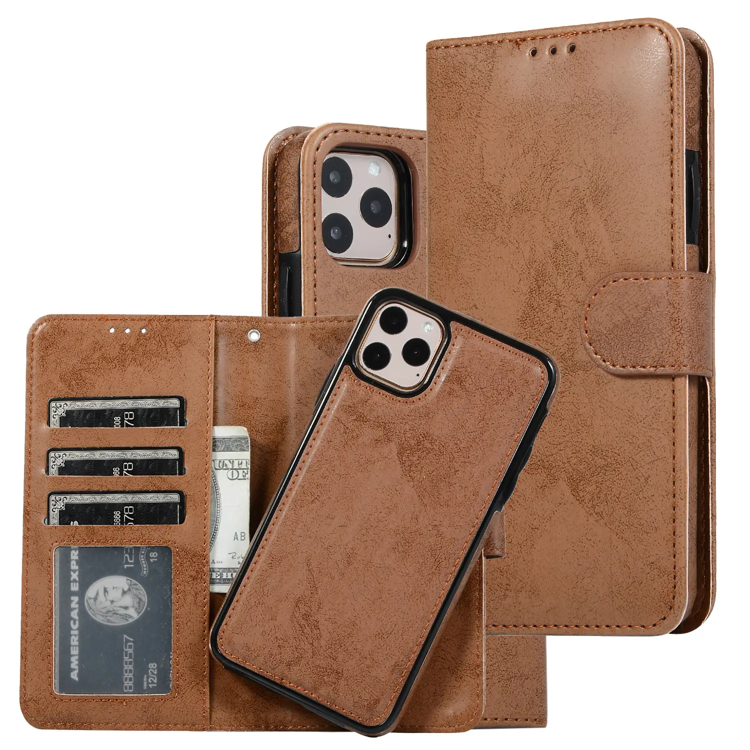 Pink Leather 2-In-1 Mobile Phone Case for iPhone 14 - Image 2