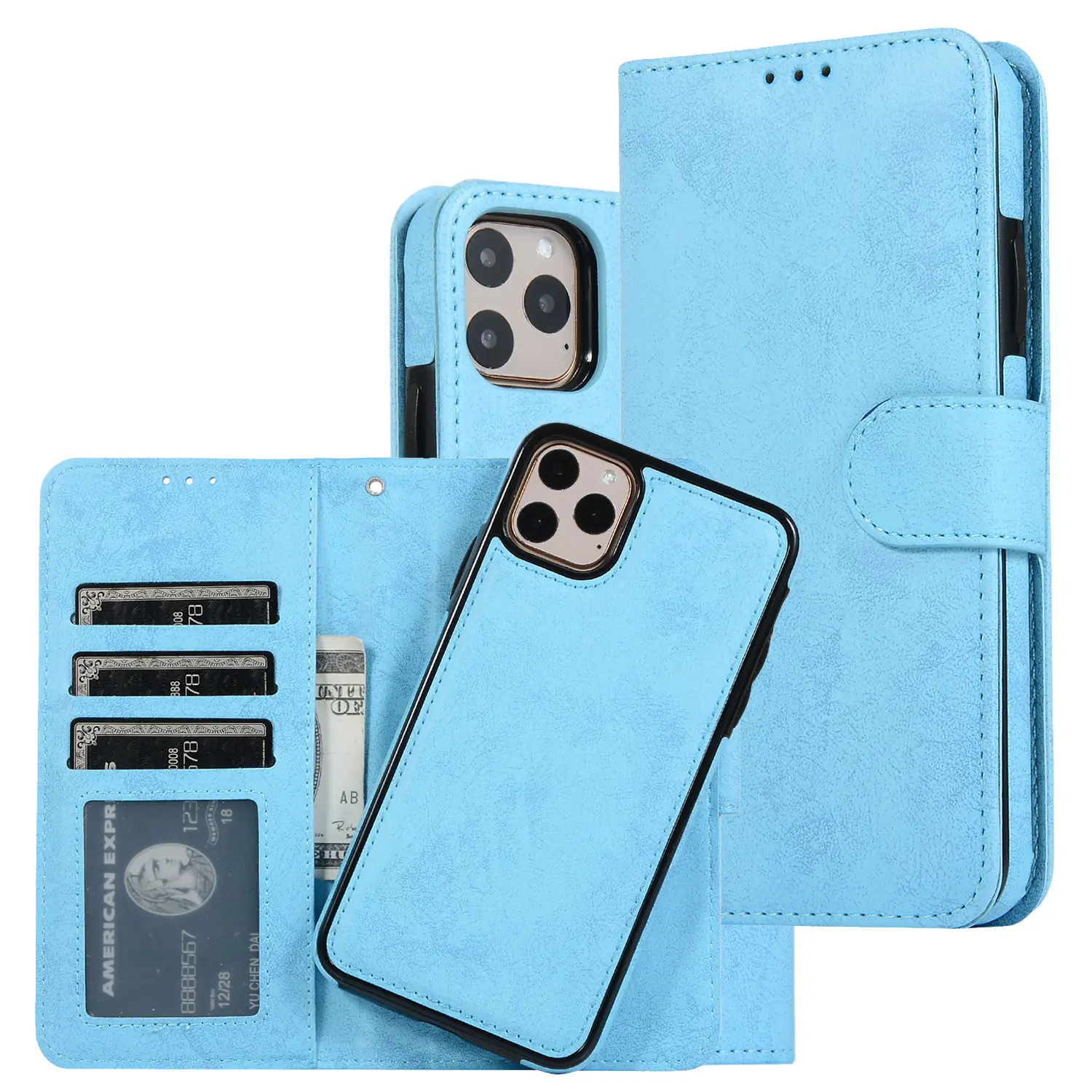 Pink Leather 2-In-1 Mobile Phone Case for iPhone 14 - Image 6