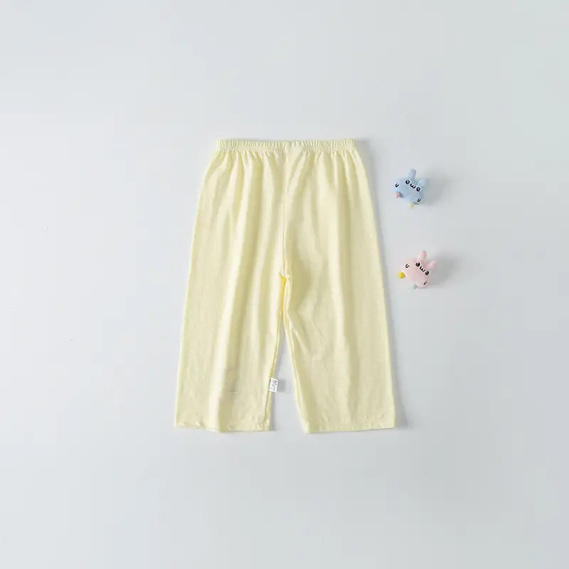 Children's White Bamboo Cotton Capri Pants 2-Pack - Image 8