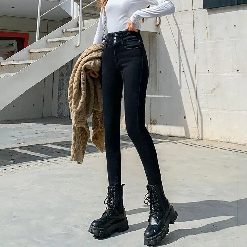 Women Stretch Tight Leggings Slim Fit Pencil Pants Winter 2021 - Image 14