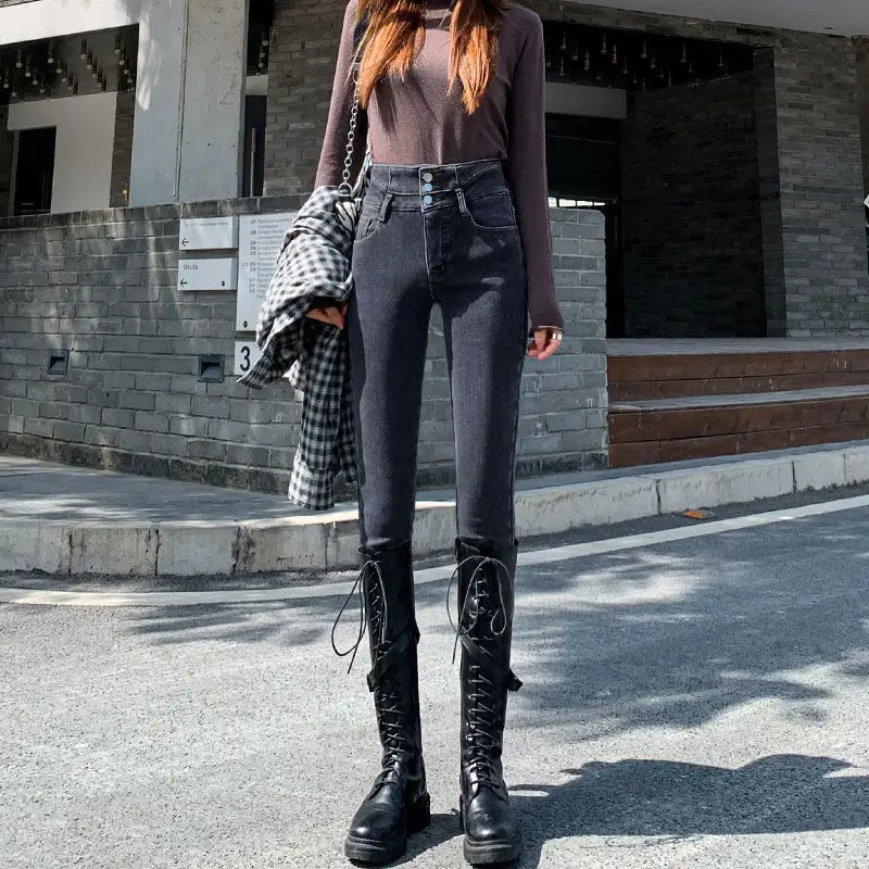 Women Stretch Tight Leggings Slim Fit Pencil Pants Winter 2021 - Image 15