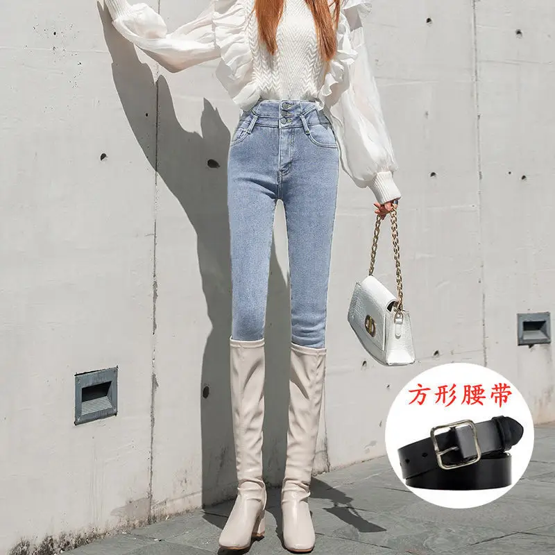 Women Stretch Tight Leggings Slim Fit Pencil Pants Winter 2021 - Image 2
