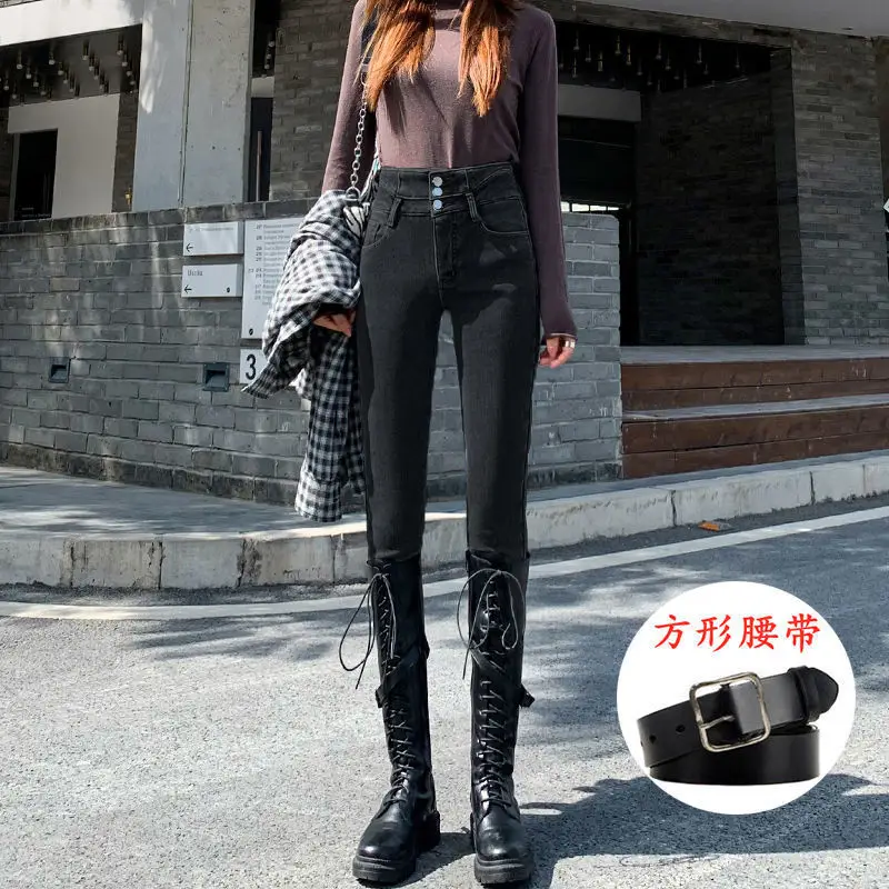 Women Stretch Tight Leggings Slim Fit Pencil Pants Winter 2021 - Image 4