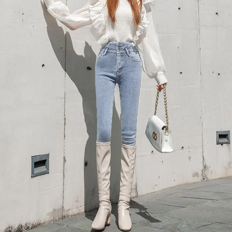 Women Stretch Tight Leggings Slim Fit Pencil Pants Winter 2021 - Image 6