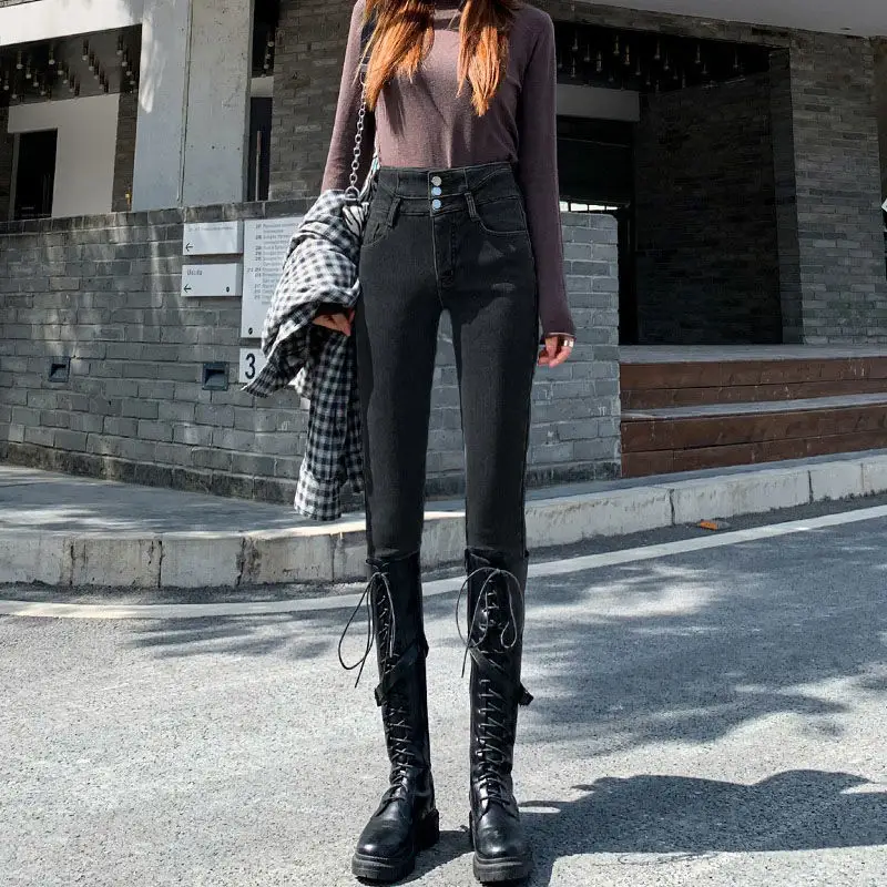 Women Stretch Tight Leggings Slim Fit Pencil Pants Winter 2021 - Image 8