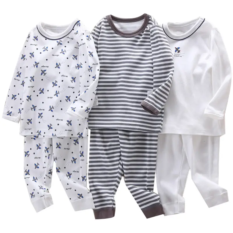 100 Cotton Boys Airplane Print Pajamas Set - Image 8