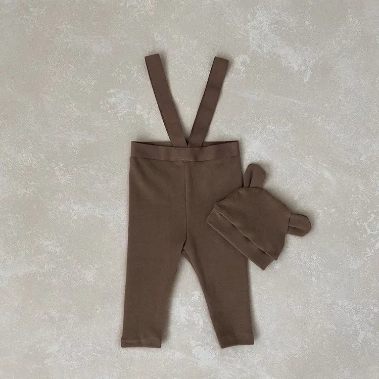 Korean Children's Cotton Pit Strip Elastic Suspenders Trousers - Image 11