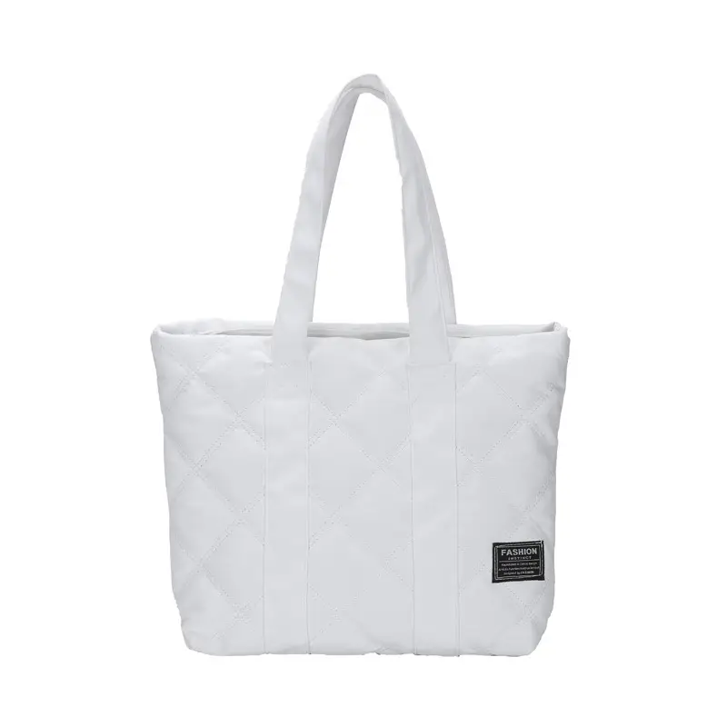 White Quilted Women's Shoulder Bag 2024 New