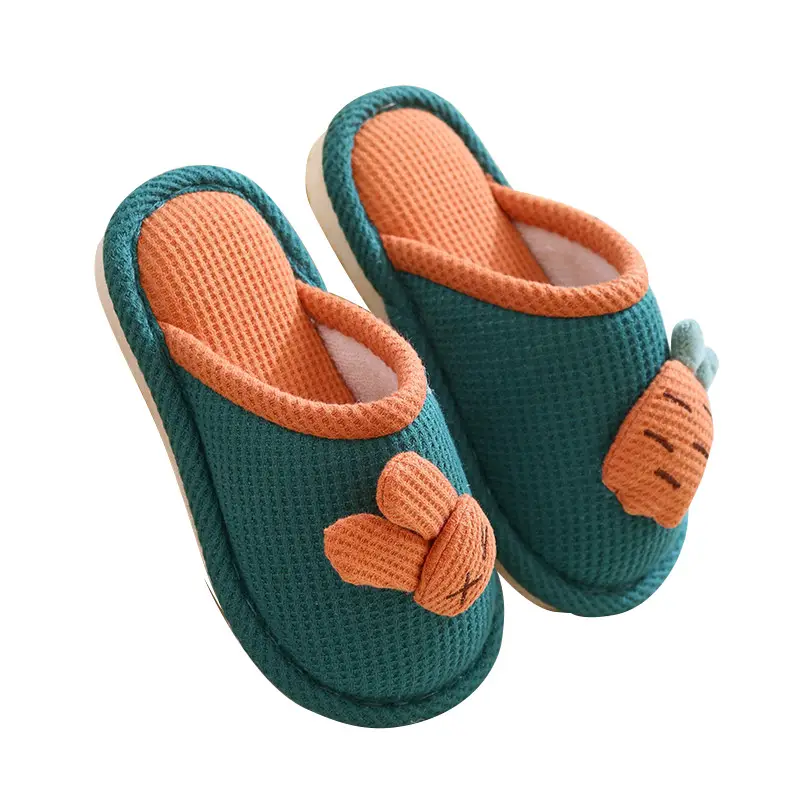 Winter New Cotton Slippers for Children, Wholesale Home Cotton Shoes for Babies, Boys' Warm Shoes, Non-Slip Girls' Plush Slippers