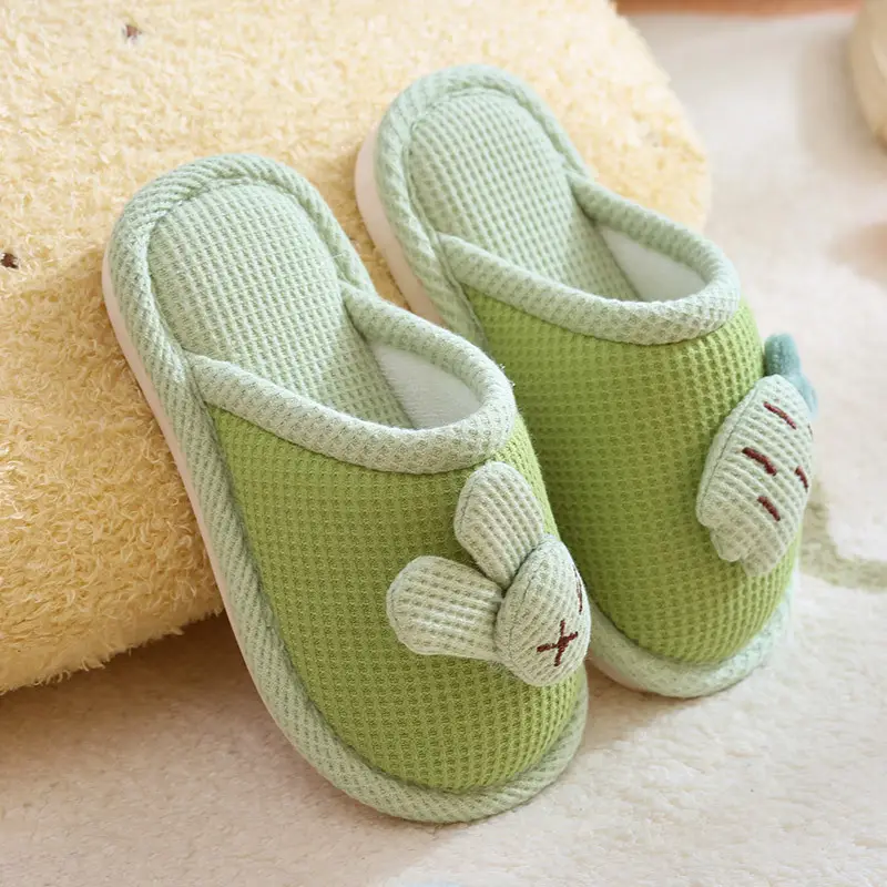 Winter New Cotton Slippers for Children, Wholesale Home Cotton Shoes for Babies, Boys' Warm Shoes, Non-Slip Girls' Plush Slippers