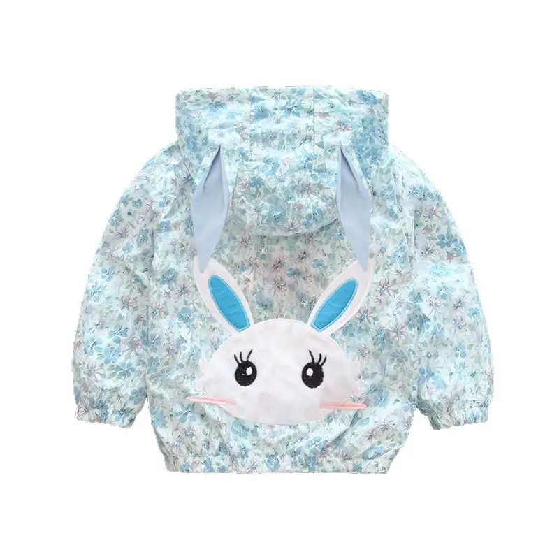 Girls Floral Hooded Coat Spring Autumn Baby Girls - Image 8