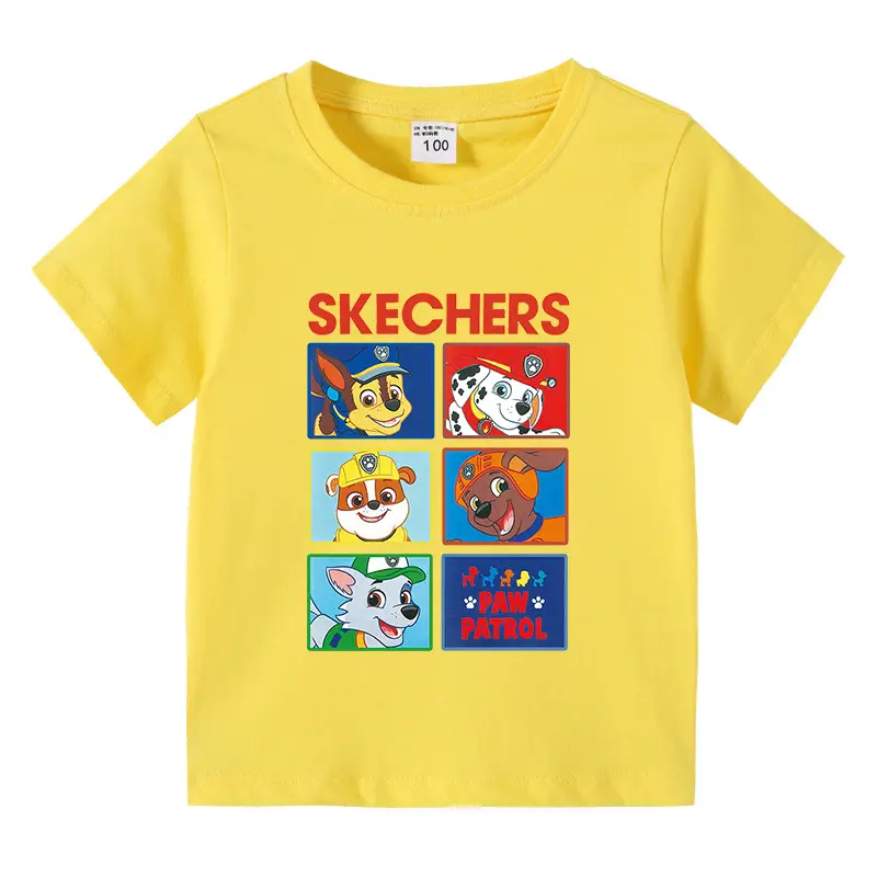Kids Skechers Cartoon T-Shirt Grey Short Sleeve - Image 3
