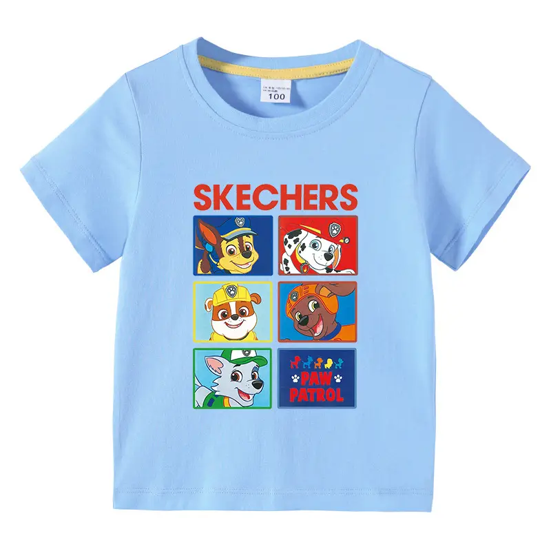 Kids Skechers Cartoon T-Shirt Grey Short Sleeve - Image 9