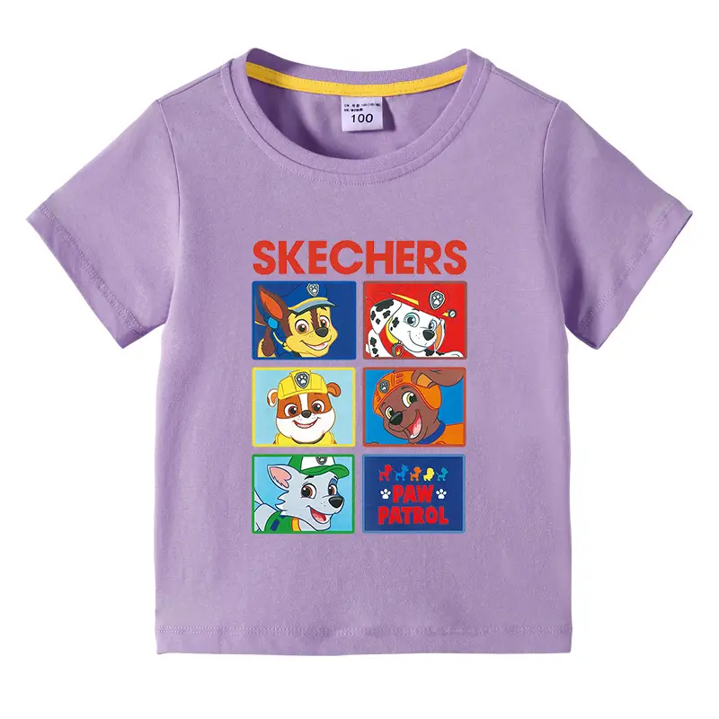 Kids Skechers Cartoon T-Shirt Grey Short Sleeve - Image 5