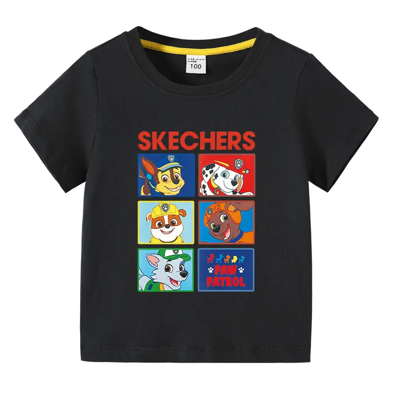 Kids Skechers Cartoon T-Shirt Grey Short Sleeve - Image 8