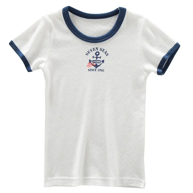 Japanese Navy Blue Cotton T-Shirt Set for Boys - Image 6