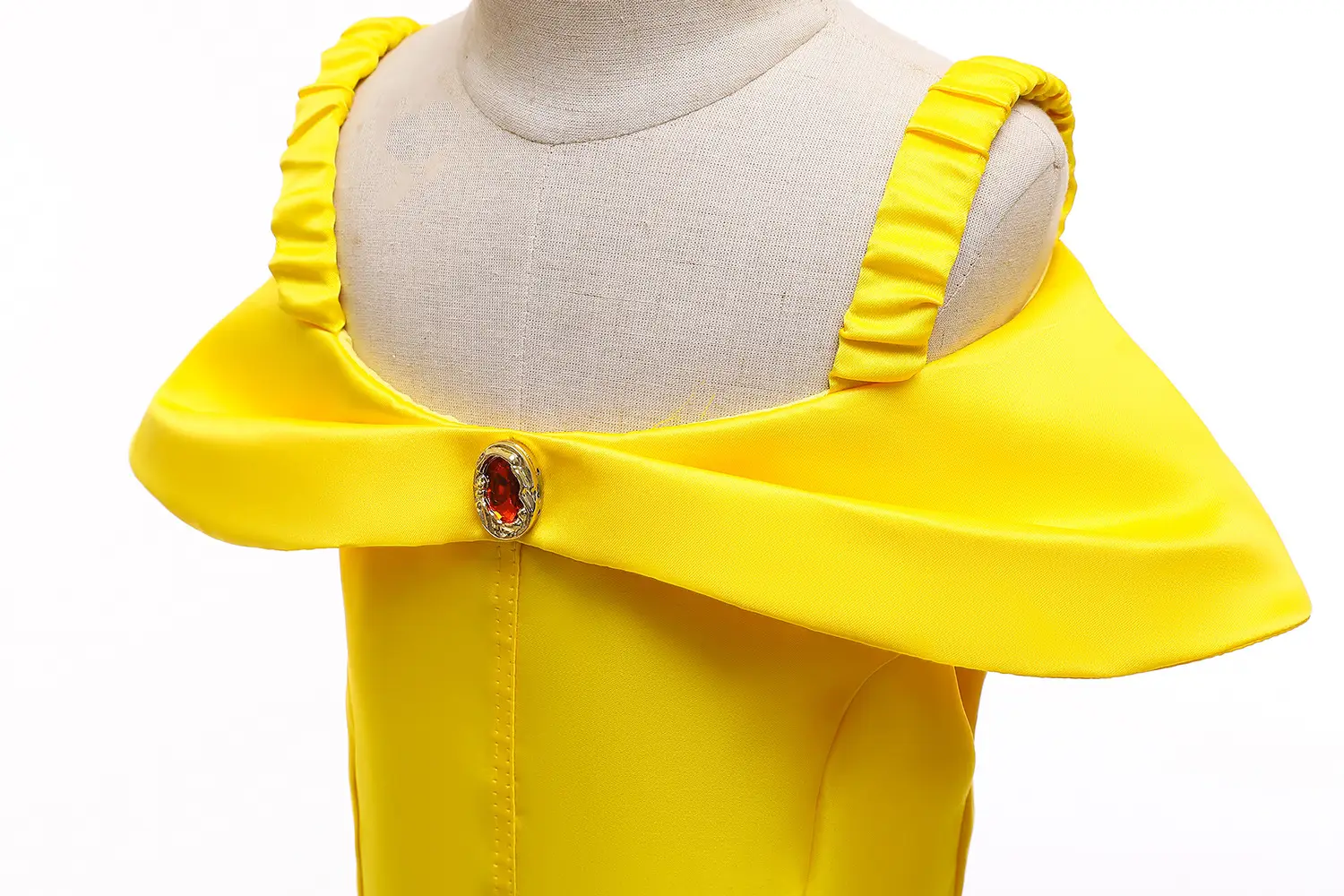 Girls Birthday Dress Yellow Ruffled Skirted Party Gown — feature 14