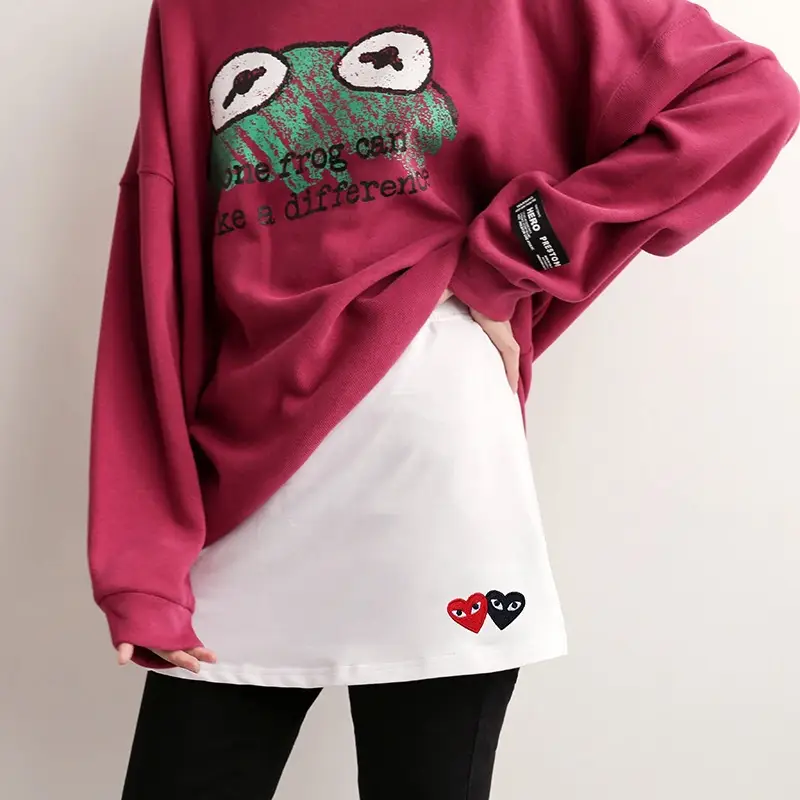 Women's Pink Smiley Cotton Sweater Set Large