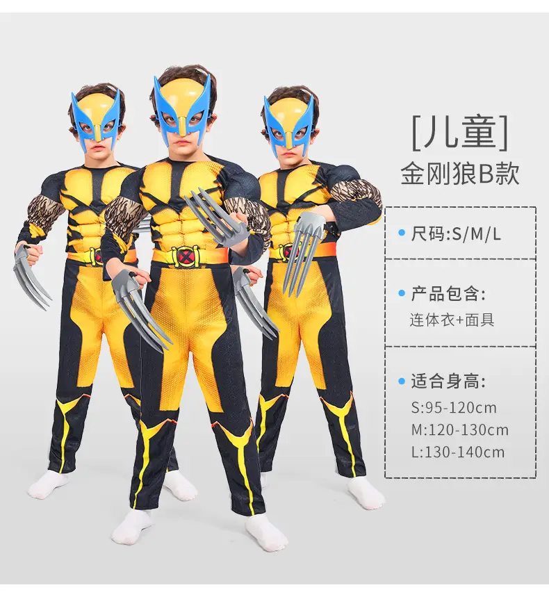 Halloween Costume Child Avengers Captain America Iron Man Superman Spiderman Optimus Prime Muscle Suit