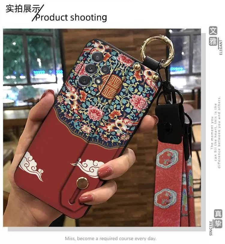 Chinese Style Protective Mobile Phone Case with Wrist Strap — feature 6