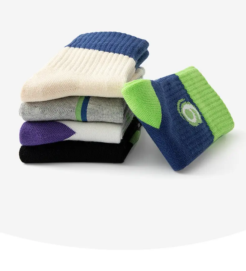 Children's Cotton Socks Spring Autumn Blue Green White — feature 13