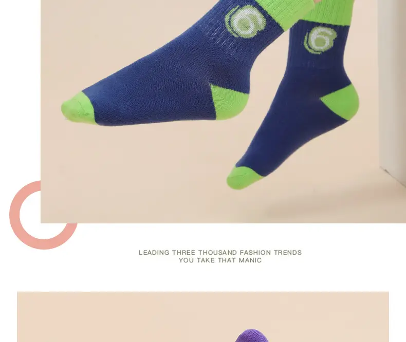 Children's Cotton Socks Spring Autumn Blue Green White — feature 22