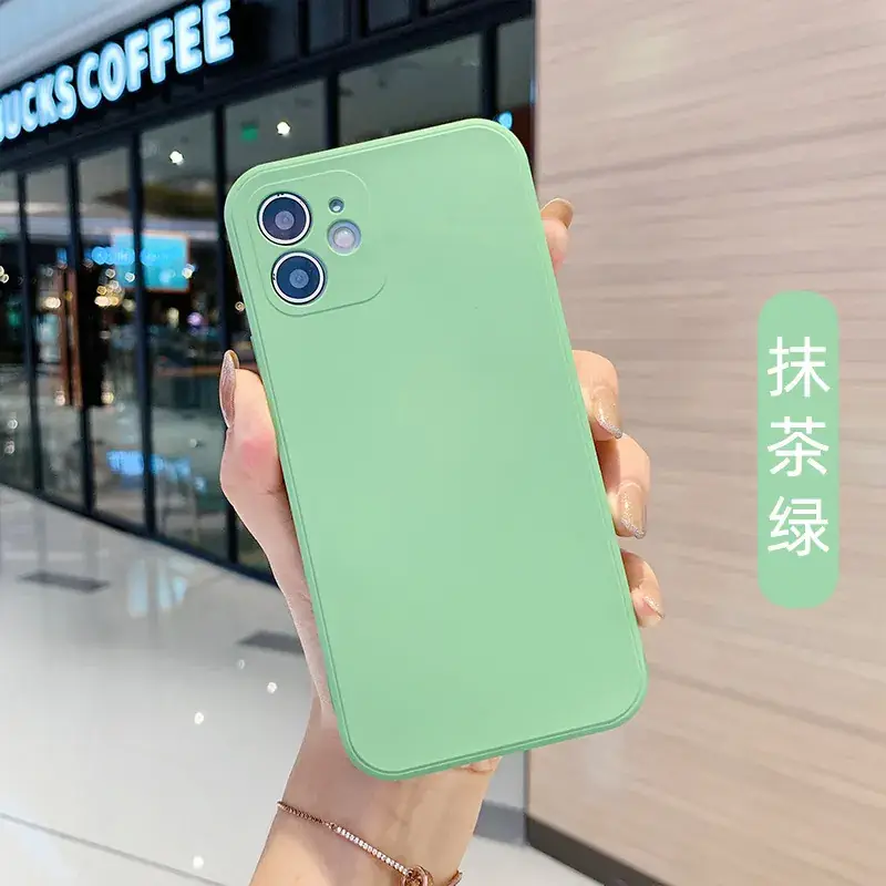 Liquid Silicone iPhone Case Night Green 16 Lined Velvet