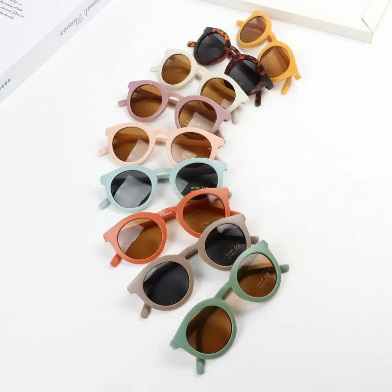 Kids Frosted Sunglasses Tea Lenses Anti-Ultraviolet