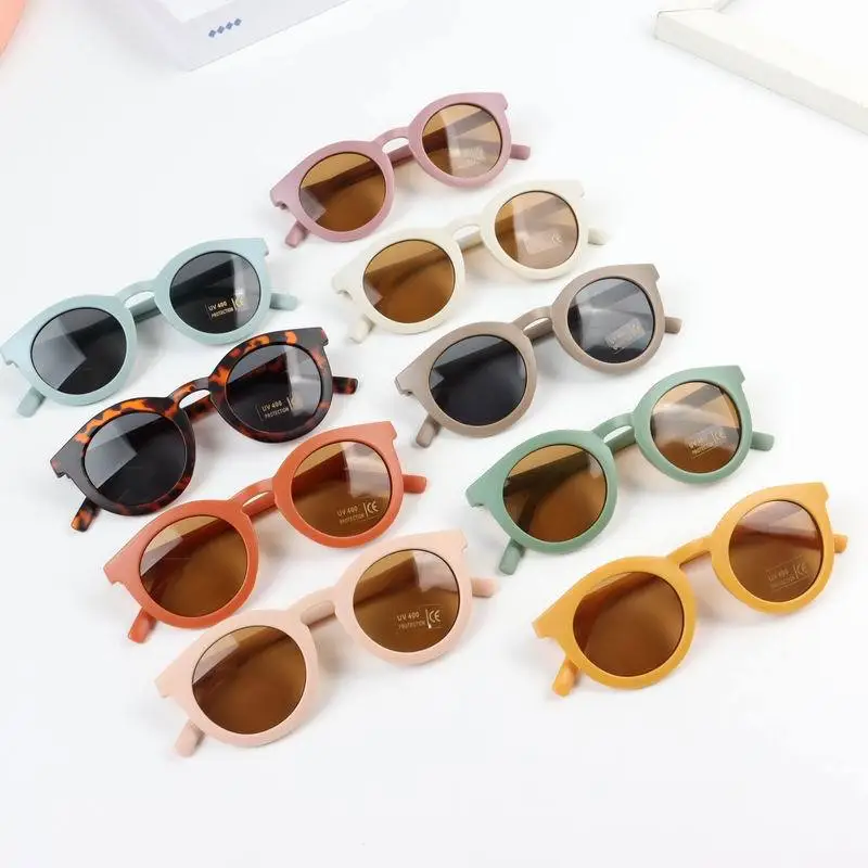 Kids Frosted Sunglasses Tea Lenses Anti-Ultraviolet