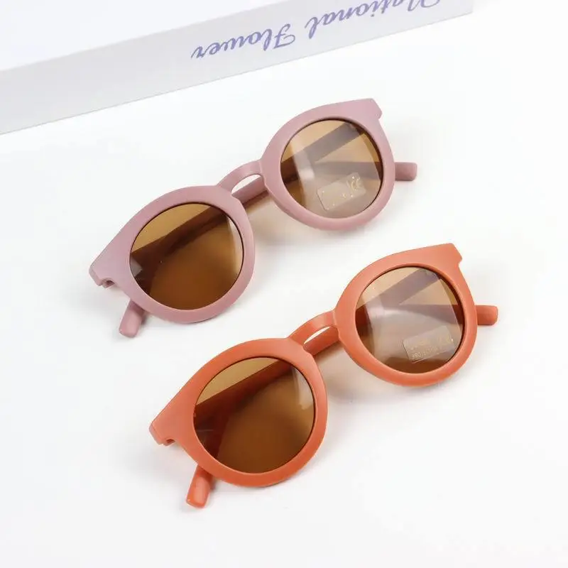 Kids Frosted Sunglasses Tea Lenses Anti-Ultraviolet