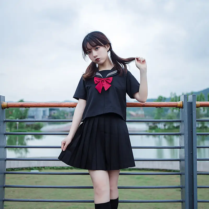 Japanese Sailor Shirt White Long Sleeve Sail Suit - Image 26