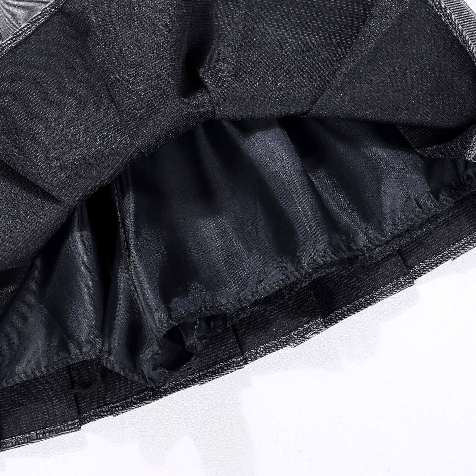 Grey Pleated High Waist Slimming Skirt for Women - Image 5